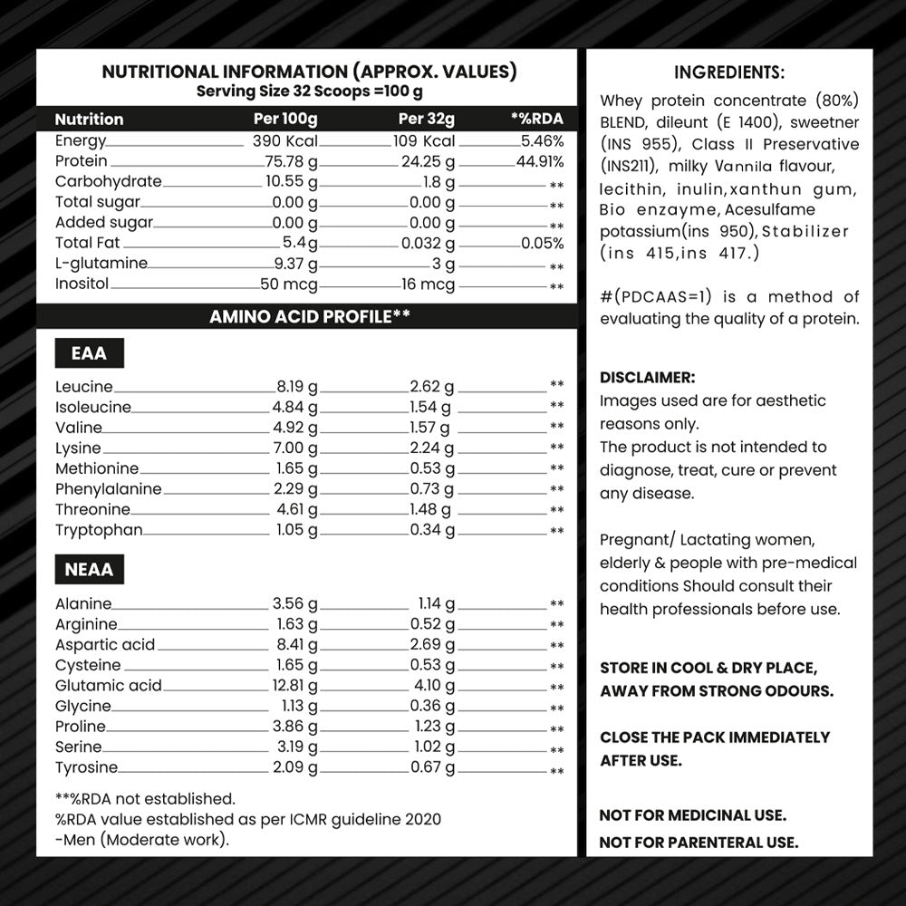 whey pro - vanilla flavor - 1Kg