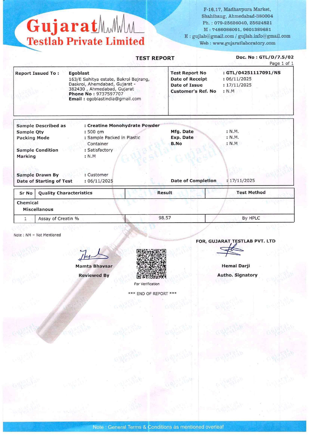 Creatine Monohydrate | Unflavored 250gm